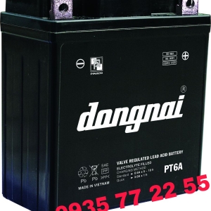 Ắc quy khô xe máy Đồng Nai PT6A (12V – 6Ah)