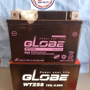 BÌNH ẮCQUY KHÔ GLOBE WTZ5S (12V-4.2AH)