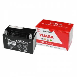 BÌNH ẮCQUY KHÔ YUASA YTX7A (12V-7AH) (SP MỚI)